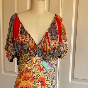 Roberto Cavalli vintage 100% silk short dress